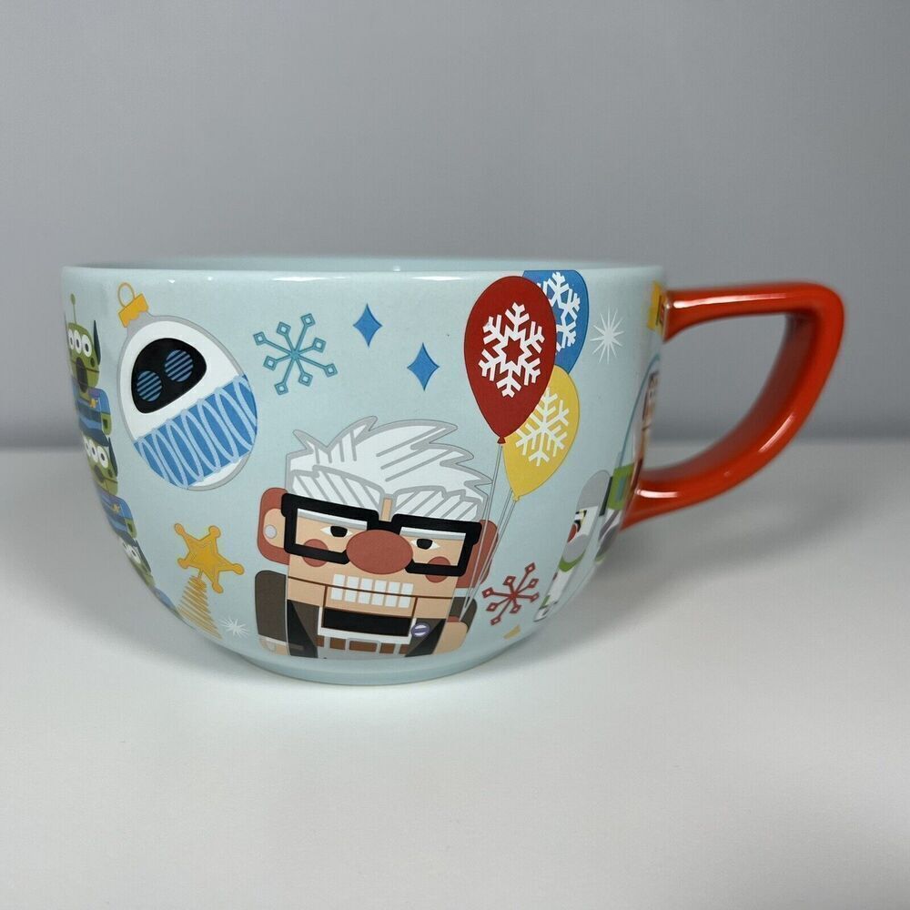 NEW Disney Pixar Holiday Soup Mug. Monsters Inc. Buzz Lightyear. Toy Story. Up